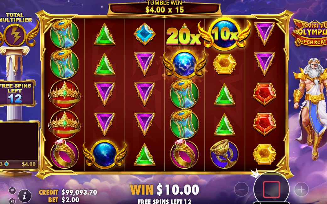 Free spins-läge med sammanlagd multiplikator under omgången